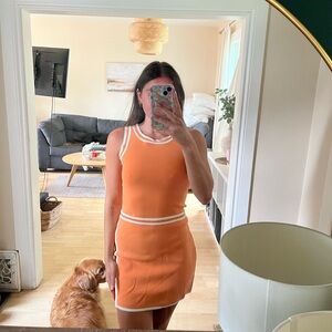 House of Harlow Vibrant Orange SET with White Accents